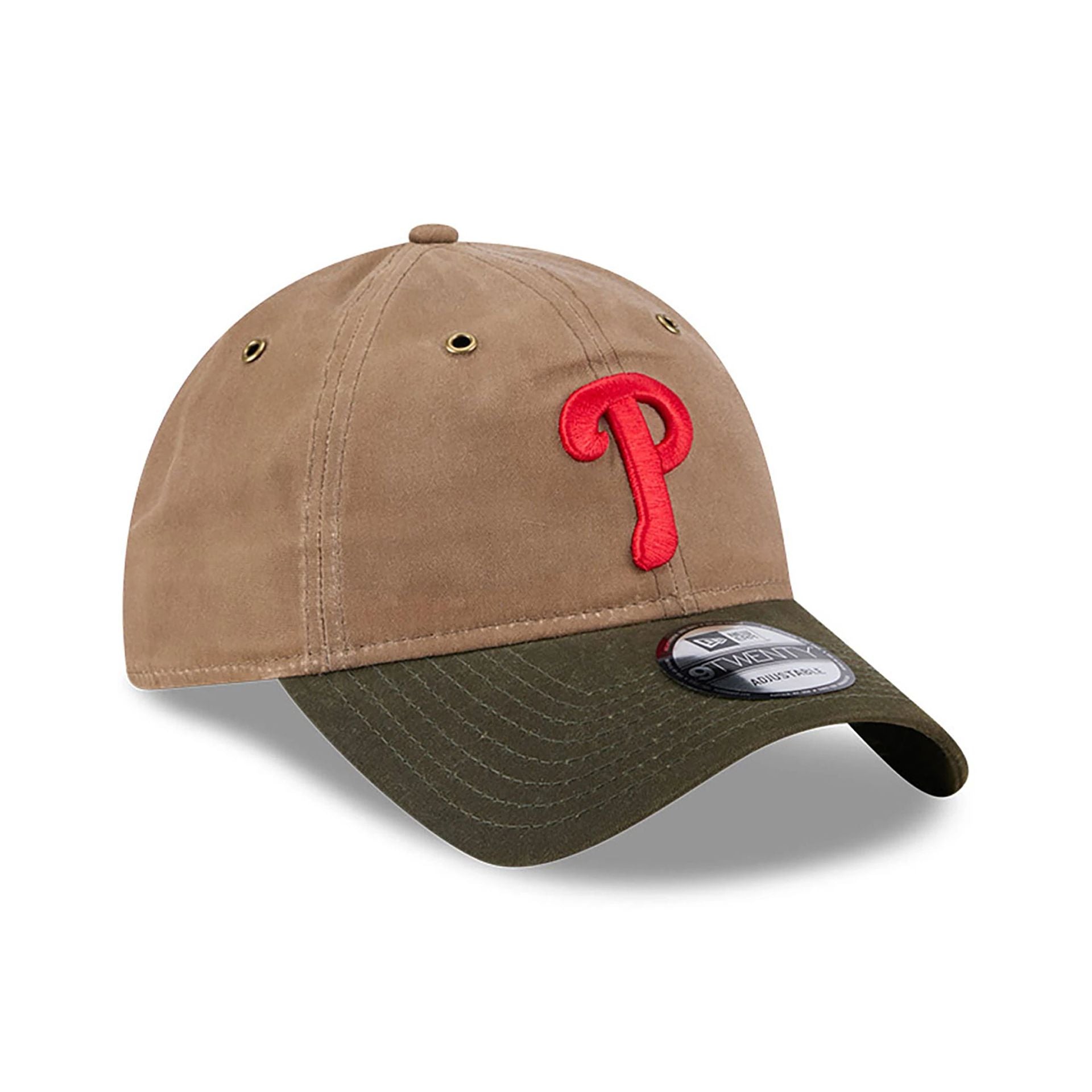 This is a Philadelphia Phillies Wax Canvas Brown 9TWENTY Adjustable Cap 4