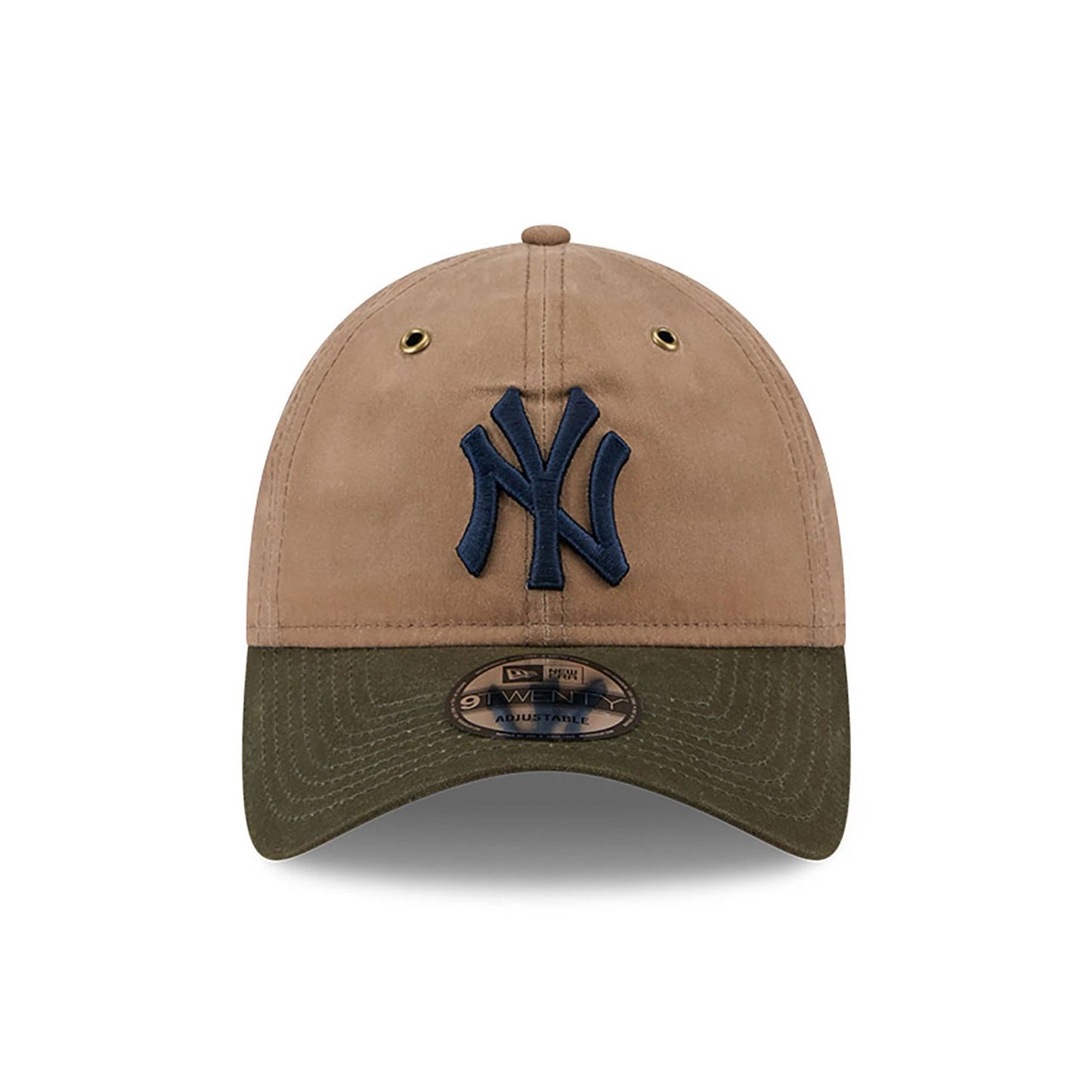 This is a New York Yankees Wax Canvas Brown 9TWENTY Adjustable Cap 2