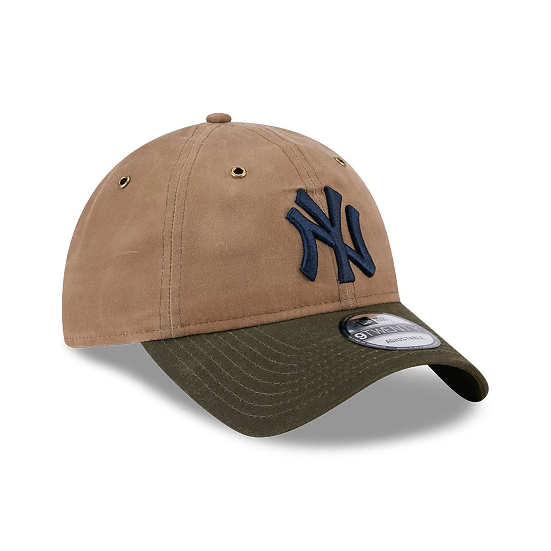 This is a New York Yankees Wax Canvas Brown 9TWENTY Adjustable Cap 3