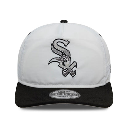 This is a Chicago White Sox Chrome Logo White Golfer Snapback Cap 2