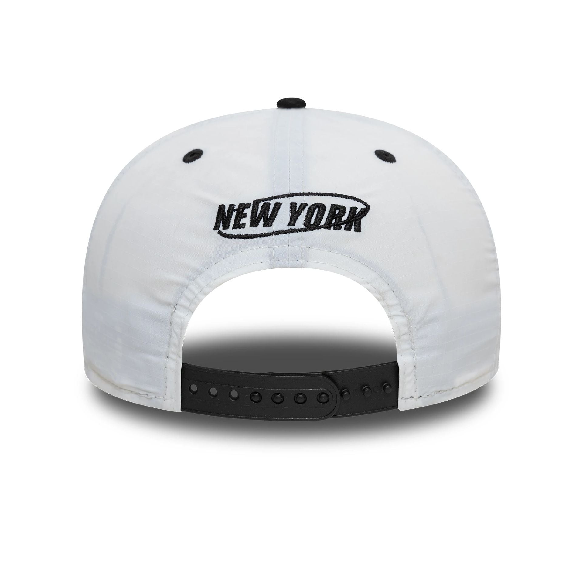 This is a New York Mets Chrome Logo White Golfer Snapback Cap 4