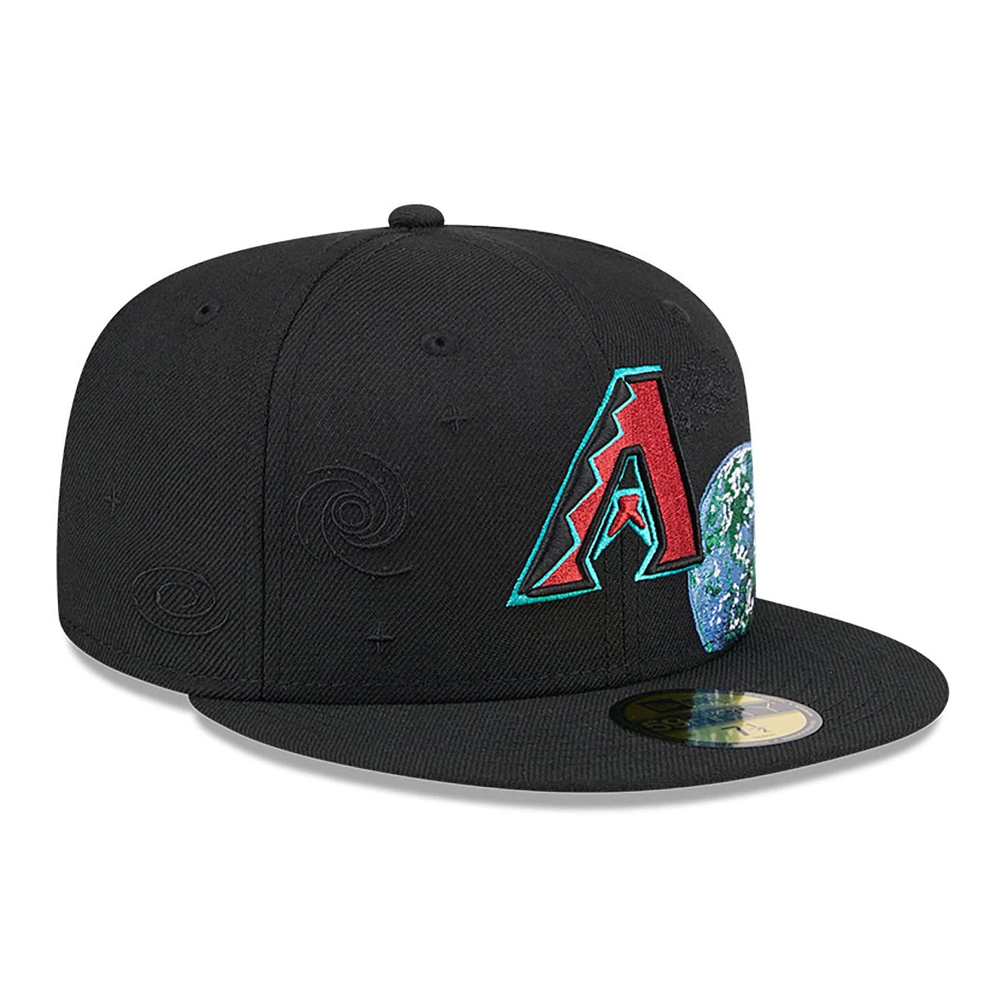 This is a Arizona Diamondbacks Global Black 59FIFTY Fitted Cap 4