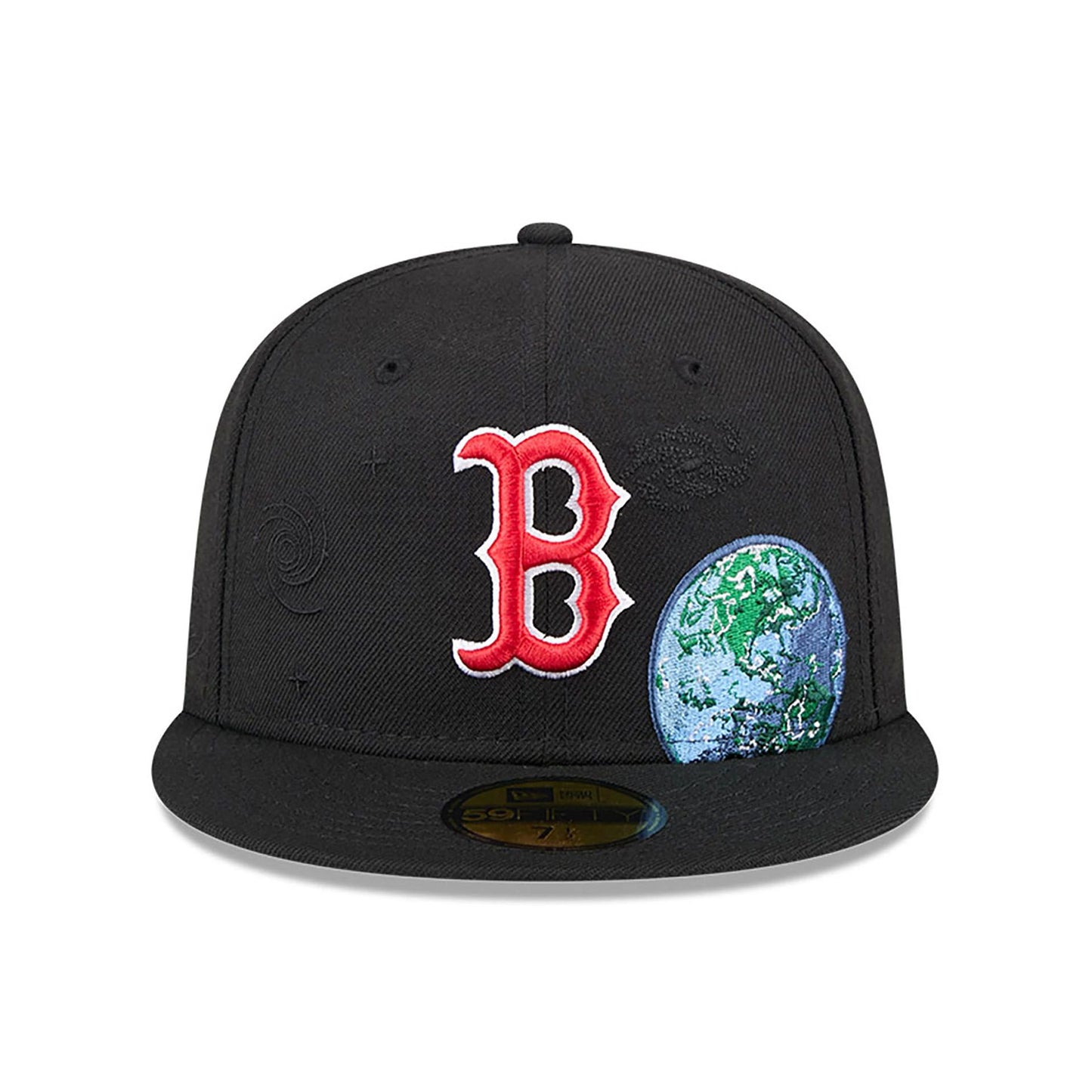 This is a Boston Red Sox Global Black 59FIFTY Fitted Cap 3