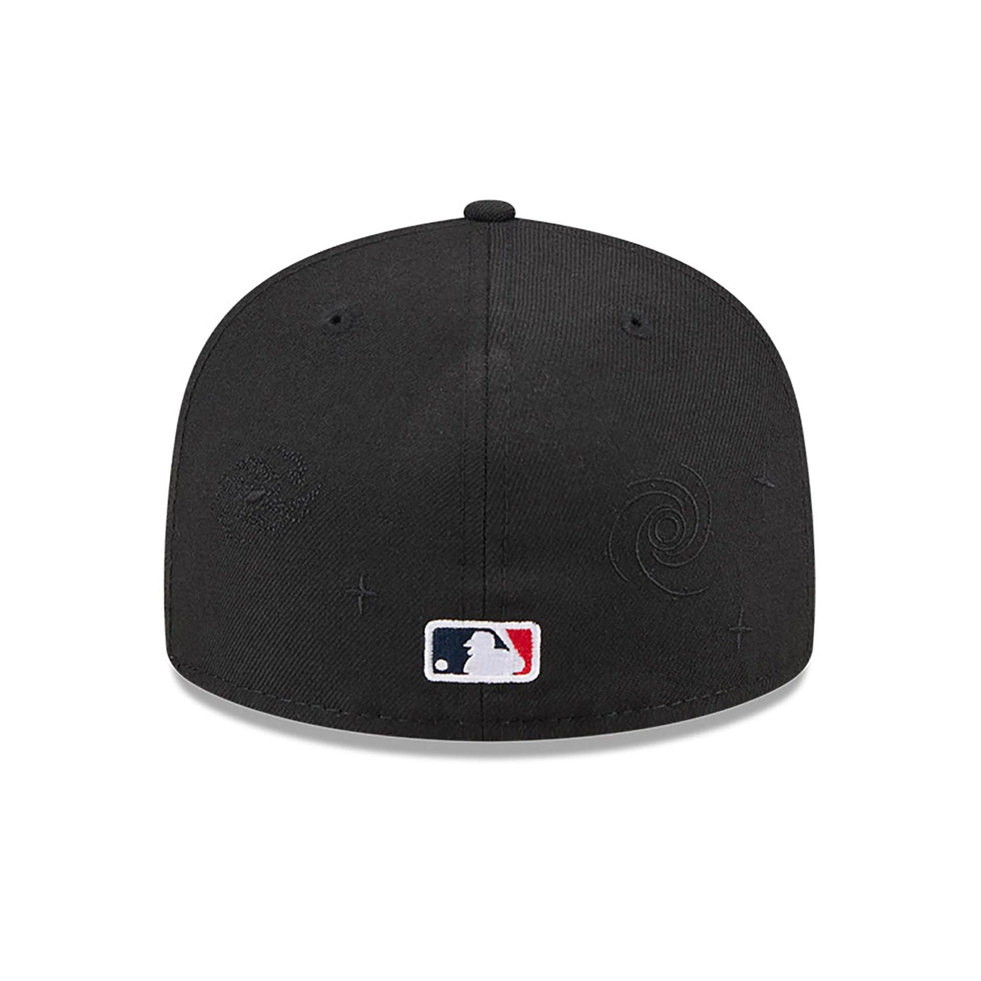 This is a Boston Red Sox Global Black 59FIFTY Fitted Cap 5