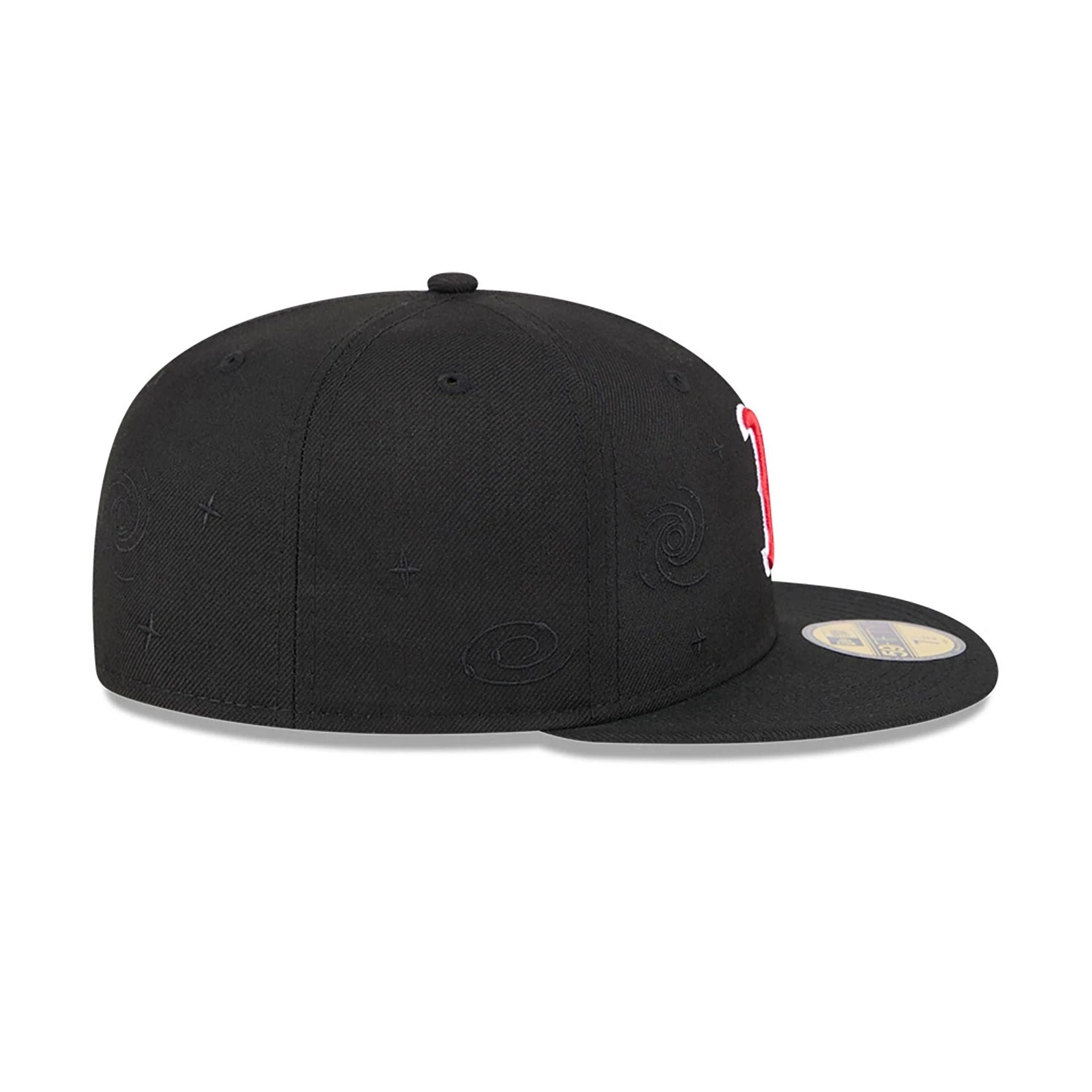 This is a Boston Red Sox Global Black 59FIFTY Fitted Cap 6