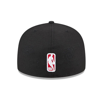 This is a Chicago Bulls Global Black 59FIFTY Fitted Cap 5