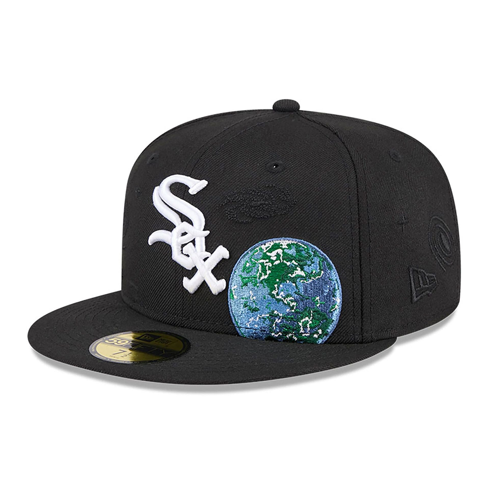 This is a Chicago White Sox Global Black 59FIFTY Fitted Cap 1