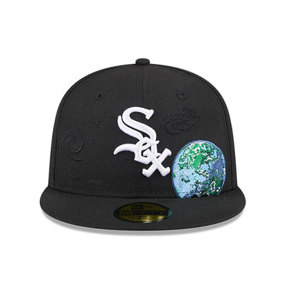 This is a Chicago White Sox Global Black 59FIFTY Fitted Cap 3