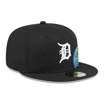 This is a Detroit Tigers Global Black 59FIFTY Fitted Cap 4