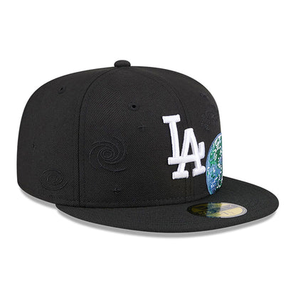 This is a LA Dodgers Global Black 59FIFTY Fitted Cap 4