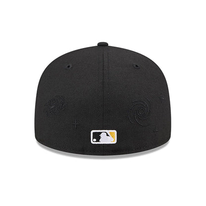 This is a Pittsburgh Pirates Global Black 59FIFTY Fitted Cap 5