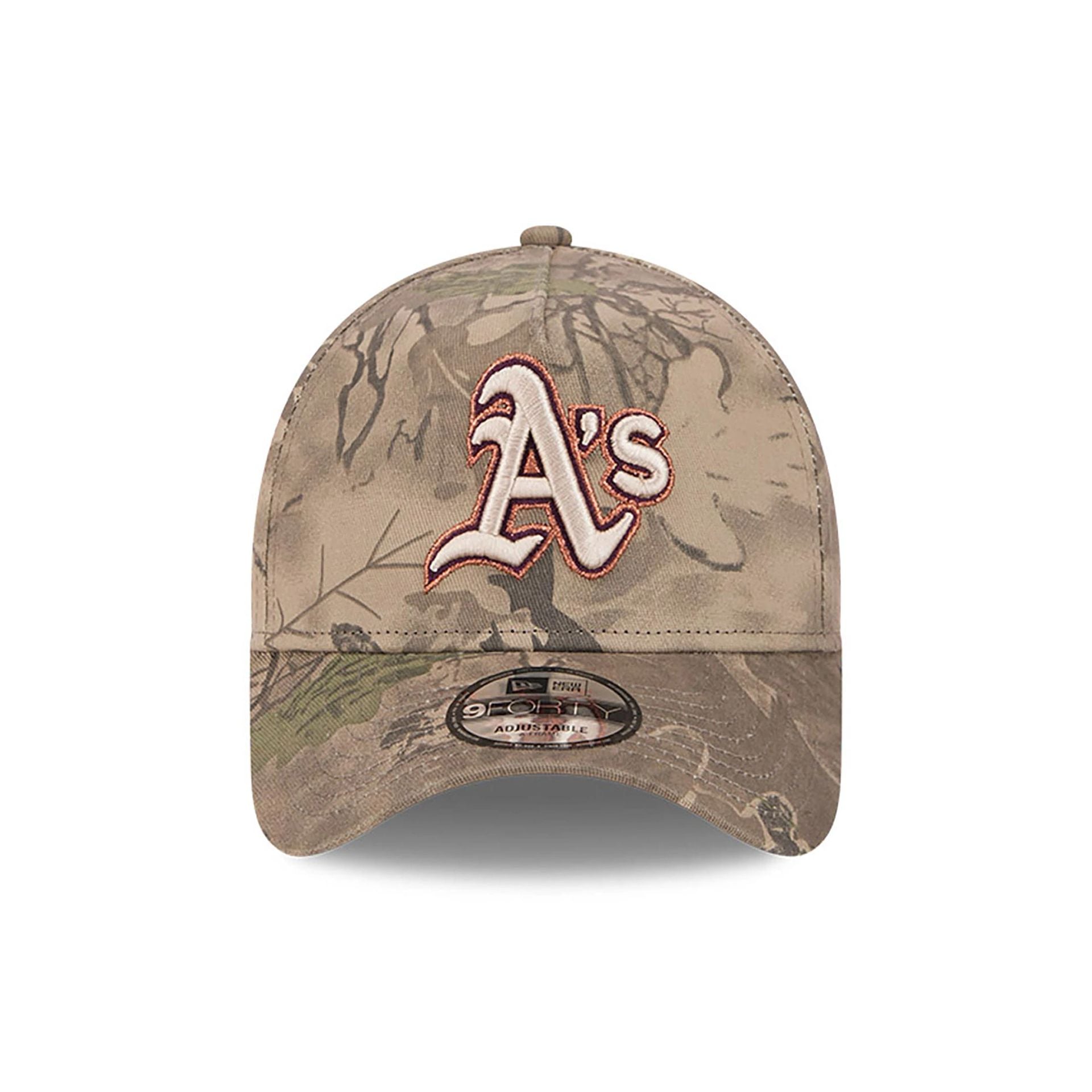 This is a Oakland Athletics Leaf Camo assorted print 9FORTY A-Frame Adjustable Cap 3