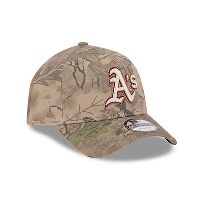 This is a Oakland Athletics Leaf Camo assorted print 9FORTY A-Frame Adjustable Cap 4