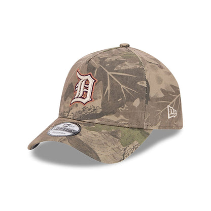 This is a Detroit Tigers Leaf Camo assorted print 9FORTY A-Frame Adjustable Cap 1