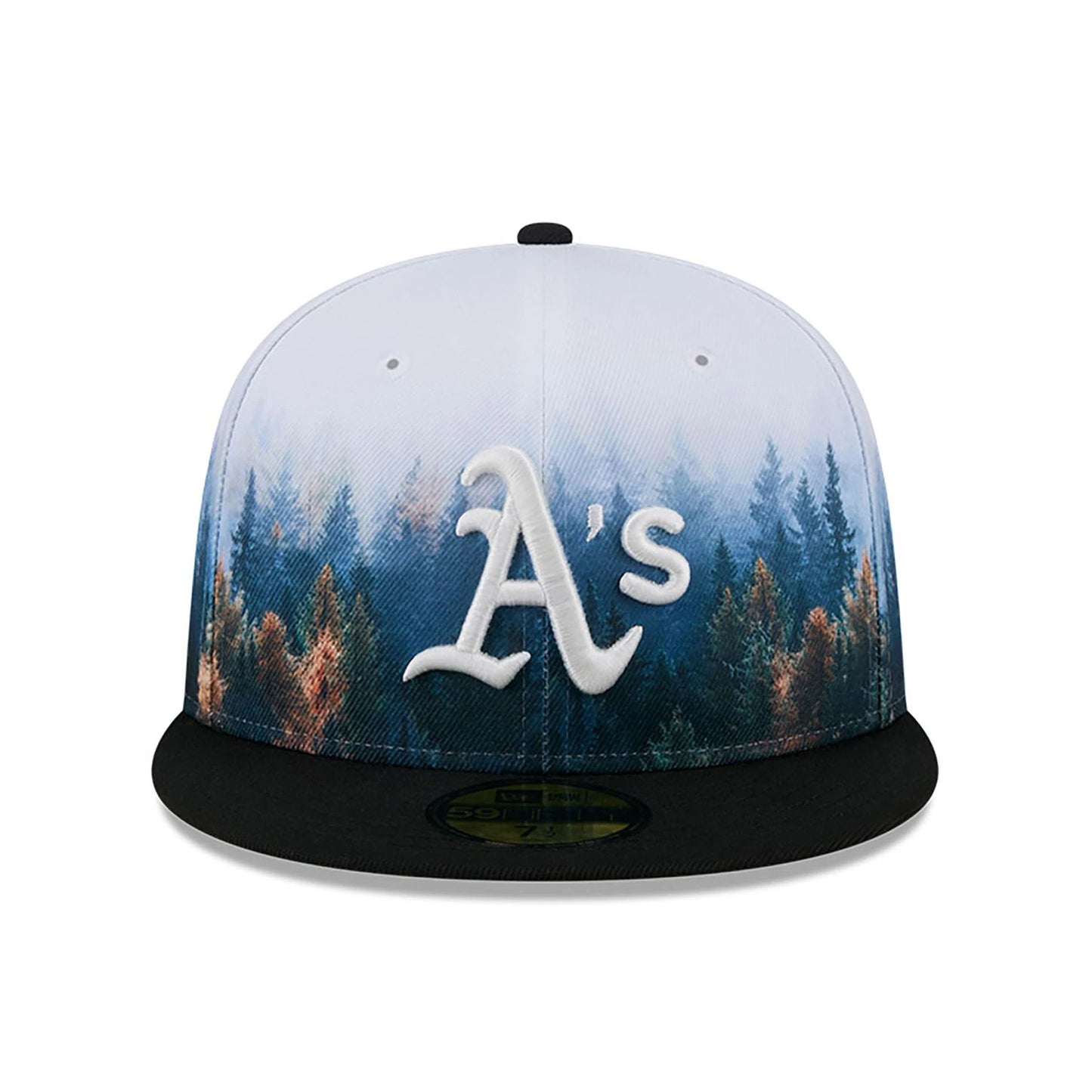 This is a Oakland Athletics Photoreal Black 59FIFTY Fitted Cap 3