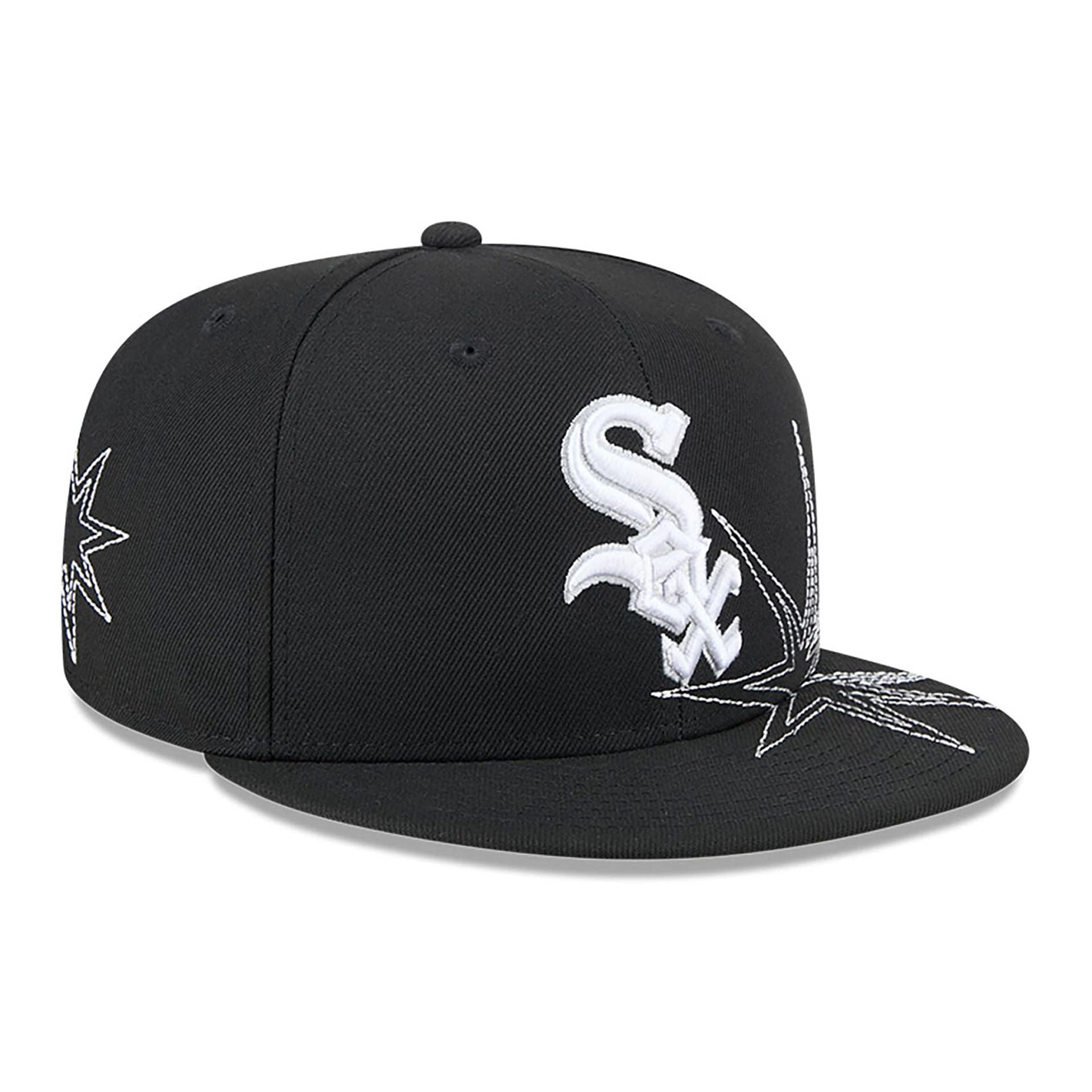 This is a Chicago White Sox Solar Stars Black 59FIFTY Fitted Cap 4