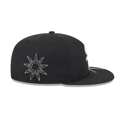 This is a Chicago White Sox Solar Stars Black 59FIFTY Fitted Cap 6