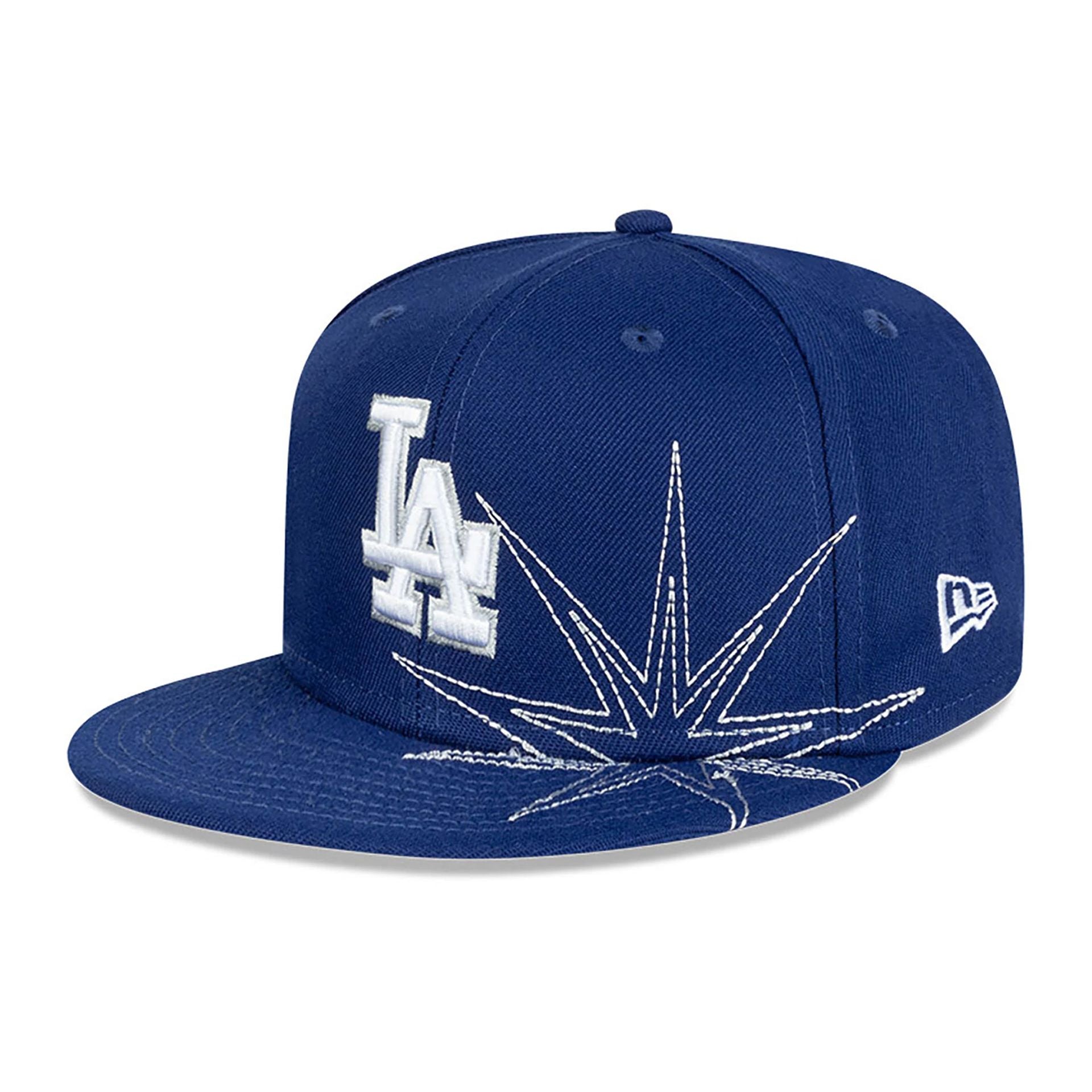 This is a LA Dodgers Solar Stars Dark Blue 59FIFTY Fitted Cap 1