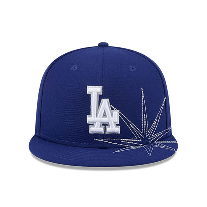 This is a LA Dodgers Solar Stars Dark Blue 59FIFTY Fitted Cap 3