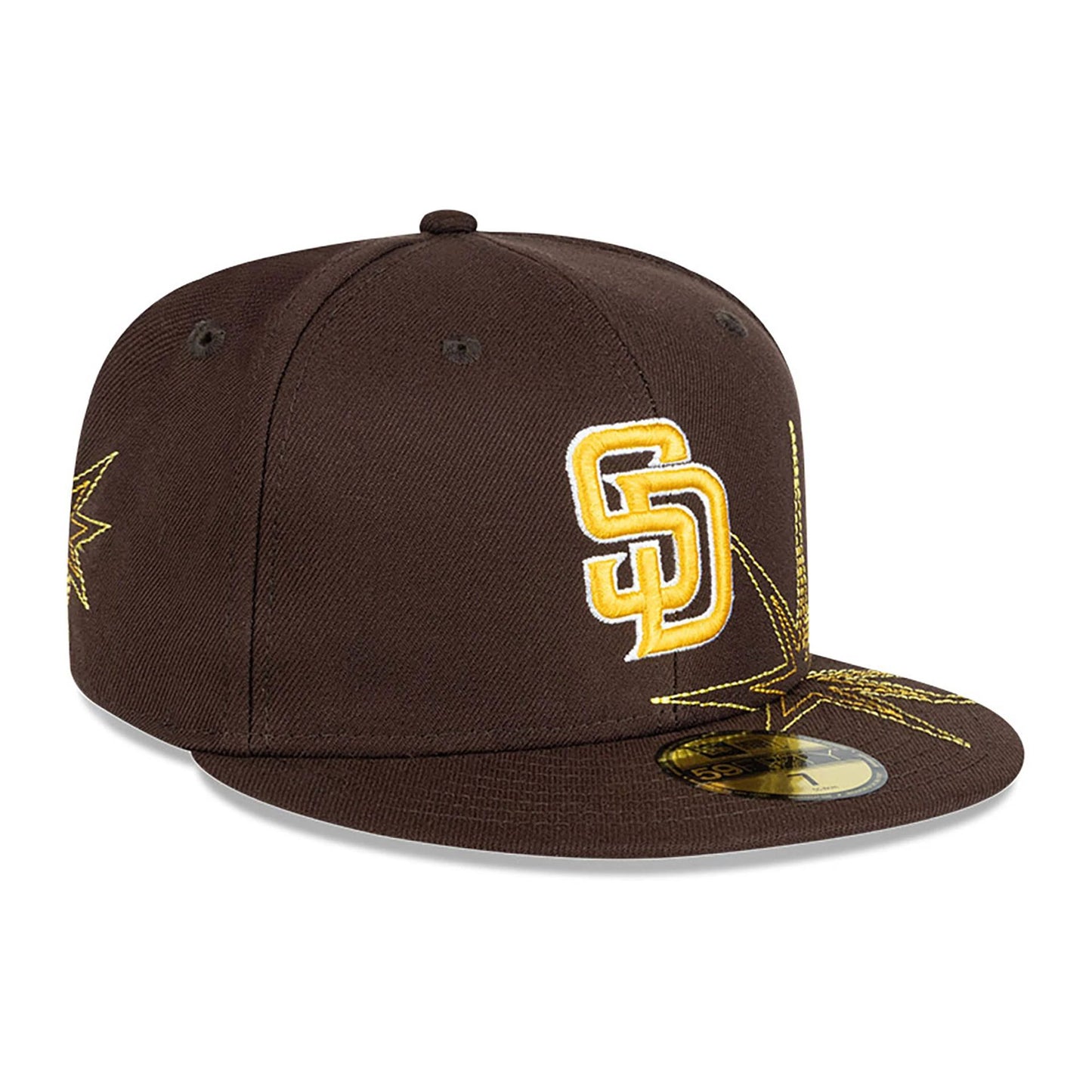 This is a San Diego Padres Solar Stars Dark Brown 59FIFTY Fitted Cap 4