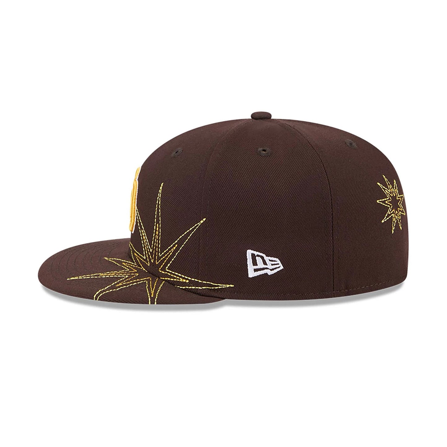 This is a San Diego Padres Solar Stars Dark Brown 59FIFTY Fitted Cap 7