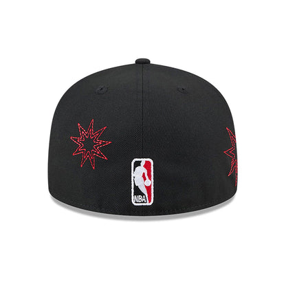 This is a Chicago Bulls Solar Stars Black 59FIFTY Fitted Cap 5