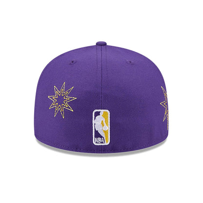 This is a LA Lakers Solar Stars Purple 59FIFTY Fitted Cap 5