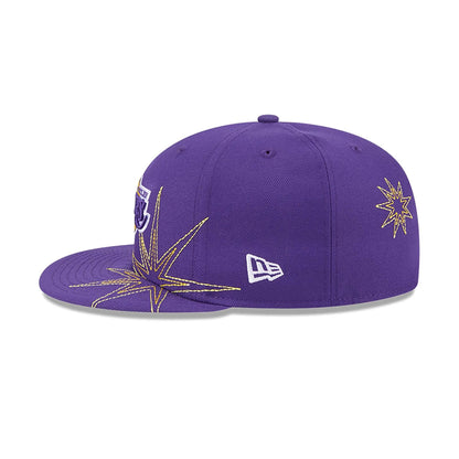 This is a LA Lakers Solar Stars Purple 59FIFTY Fitted Cap 7