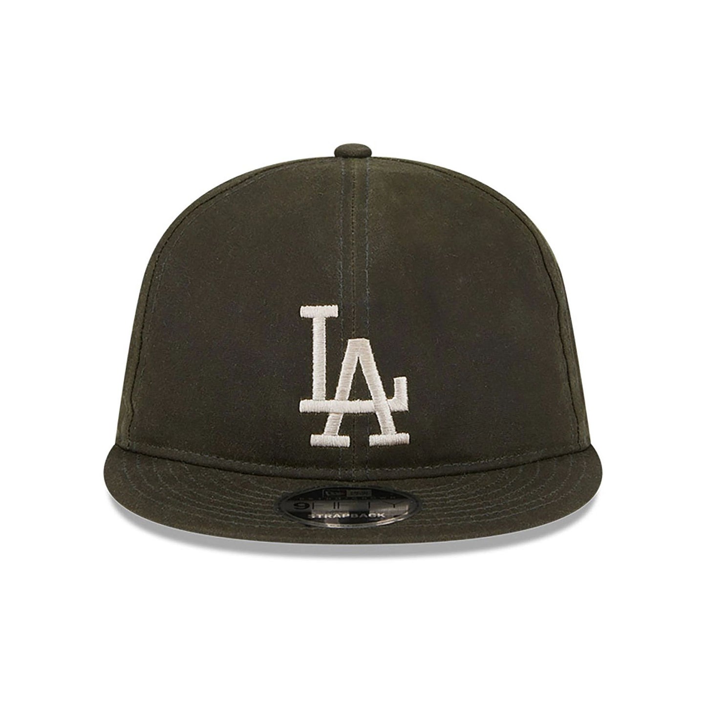 This is a LA Dodgers Waxed Canvas Dark Green Retro Crown 9FIFTY Strapback Cap 2