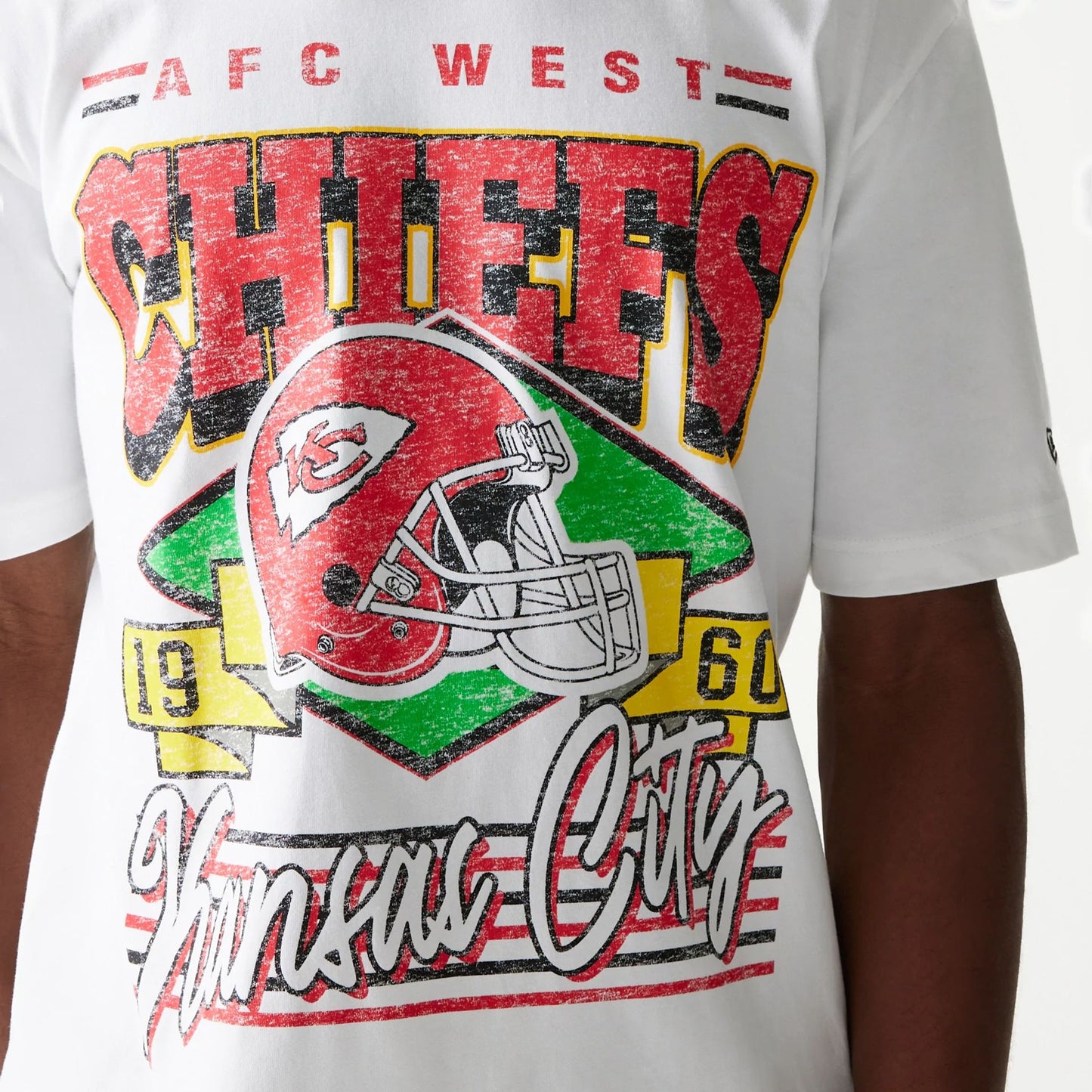 The Male model is wearing Kansas City Chiefs Sport Classic White T-Shirt 6