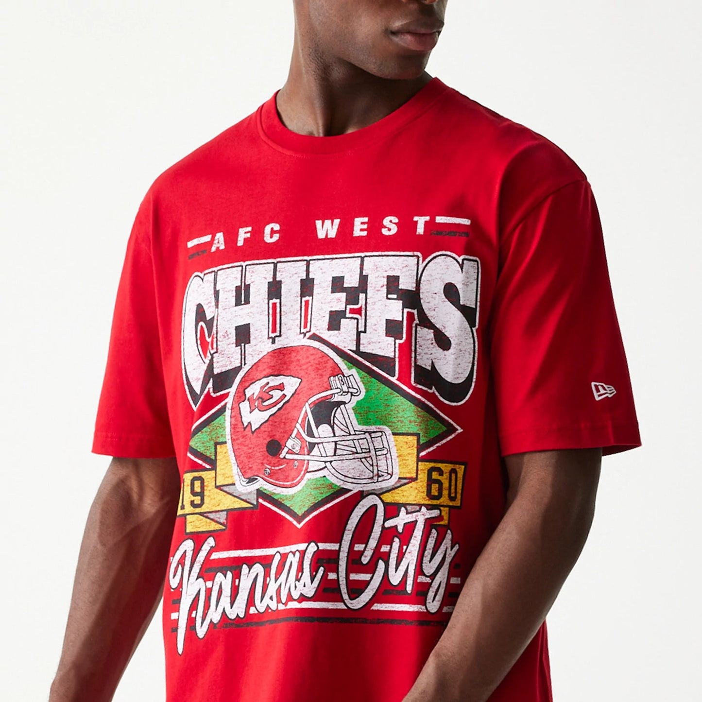 The Male model is wearing Kansas City Chiefs Sport Classic Red T-Shirt 3