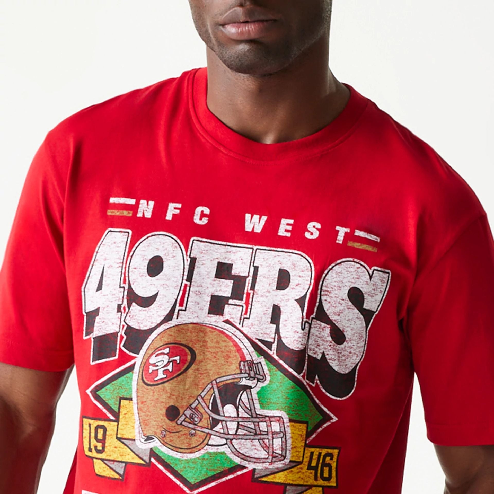 The Male model is wearing San Francisco 49Ers Sport Classic Red T-Shirt 3