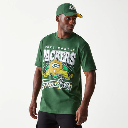 The Male model is wearing Green Bay Packers Sport Classic Dark Green T-Shirt 1