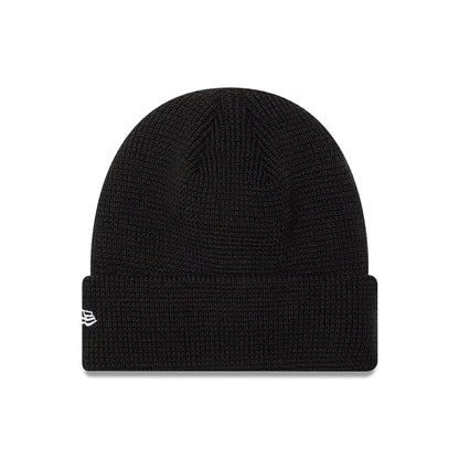 This is a New Era Waffle Knit Black Beanie Hat 2