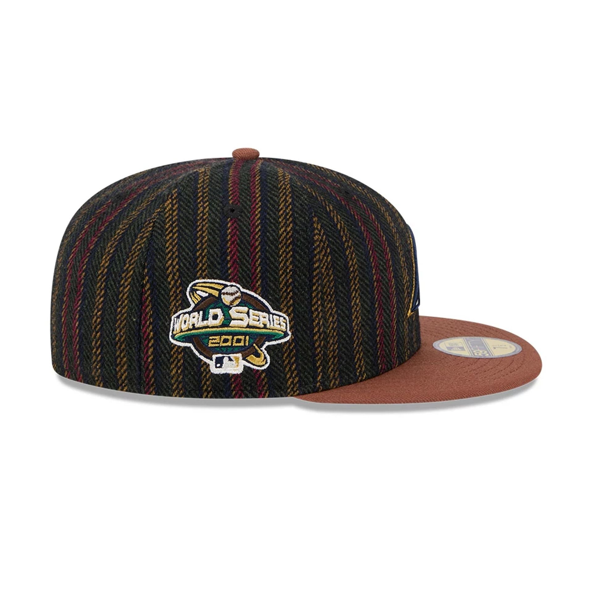 This is a Arizona Diamondbacks Vintage Herringbone Dark Brown 59FIFTY Fitted Cap 6