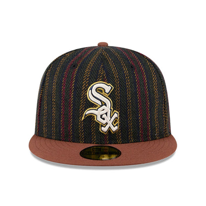 This is a Chicago White Sox Vintage Herringbone Dark Brown 59FIFTY Fitted Cap 3