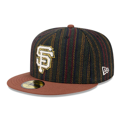 This is a San Francisco Giants Vintage Herringbone Dark Brown 59FIFTY Fitted Cap 4