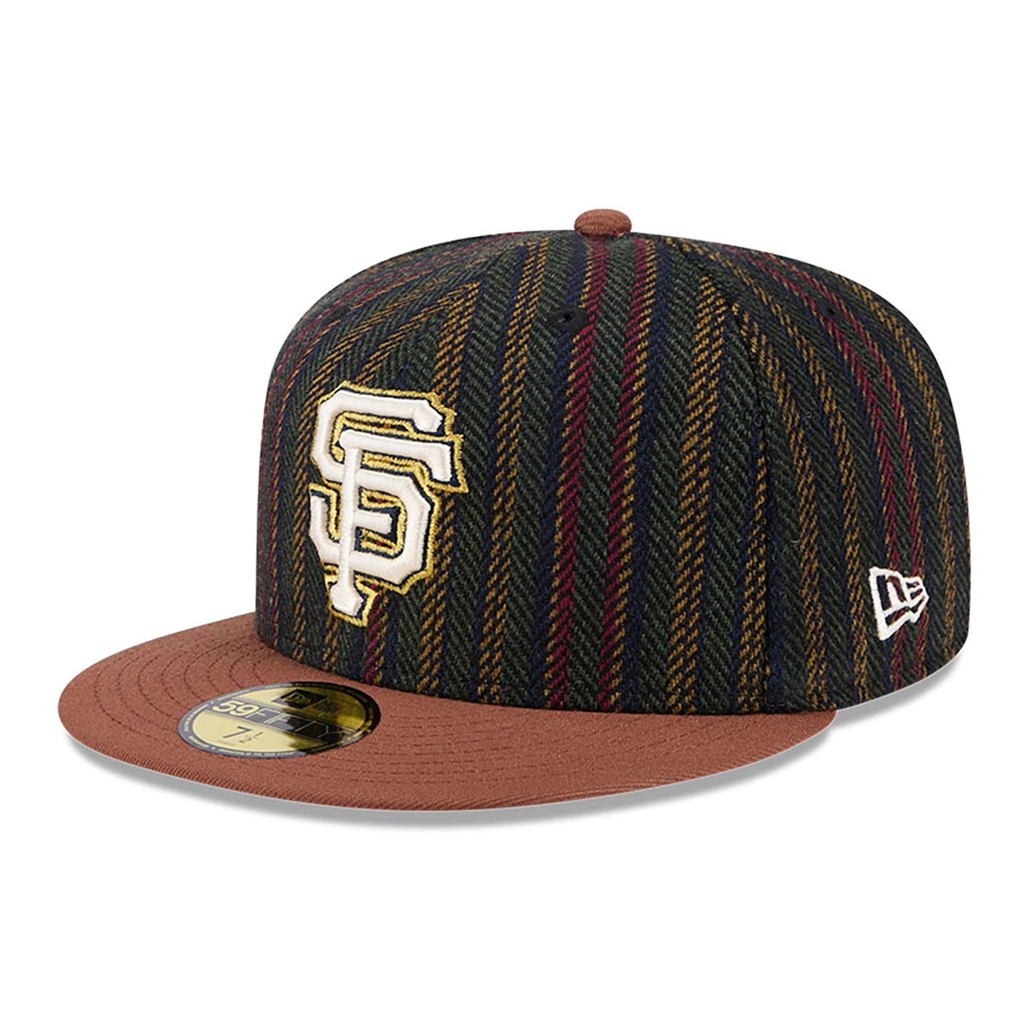 This is a San Francisco Giants Vintage Herringbone Dark Brown 59FIFTY Fitted Cap 4