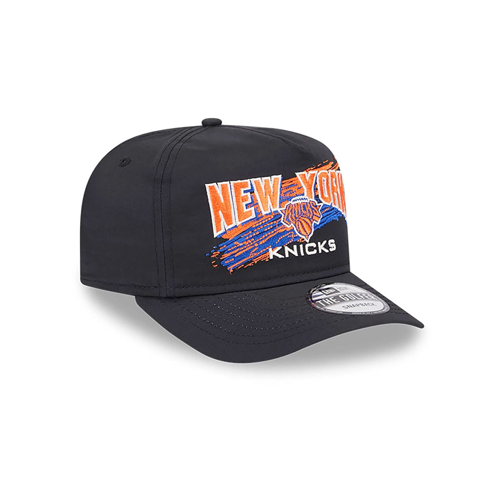 This is a New York Knicks Throwback Brush Black Golfer Clipback Adjustable Cap 4