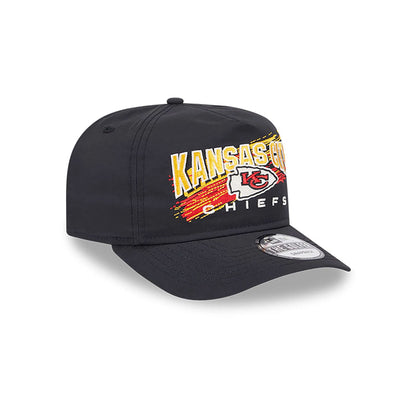 This is a Kansas City Chiefs Throwback Brush Black Golfer Clipback Adjustable Cap 4