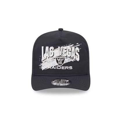 This is a Las Vegas Raiders Throwback Brush Black Golfer Clipback Adjustable Cap 3