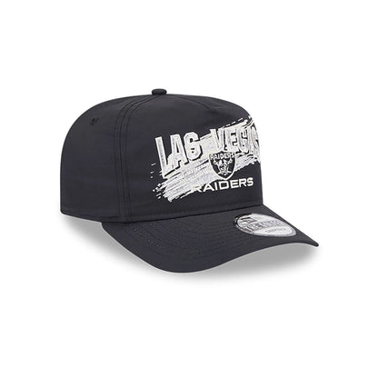 This is a Las Vegas Raiders Throwback Brush Black Golfer Clipback Adjustable Cap 4