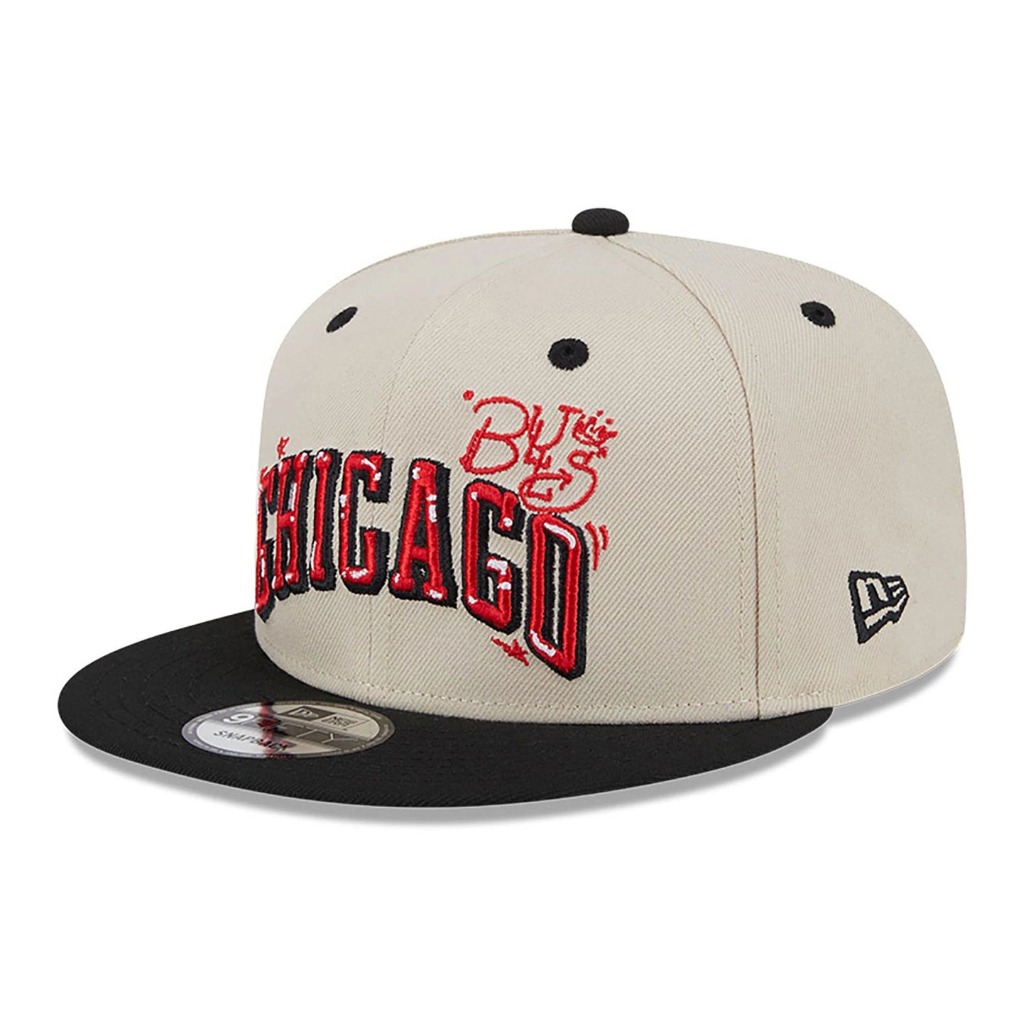 This is a Chicago Bulls Team Art Beige 9FIFTY Snapback Cap 1