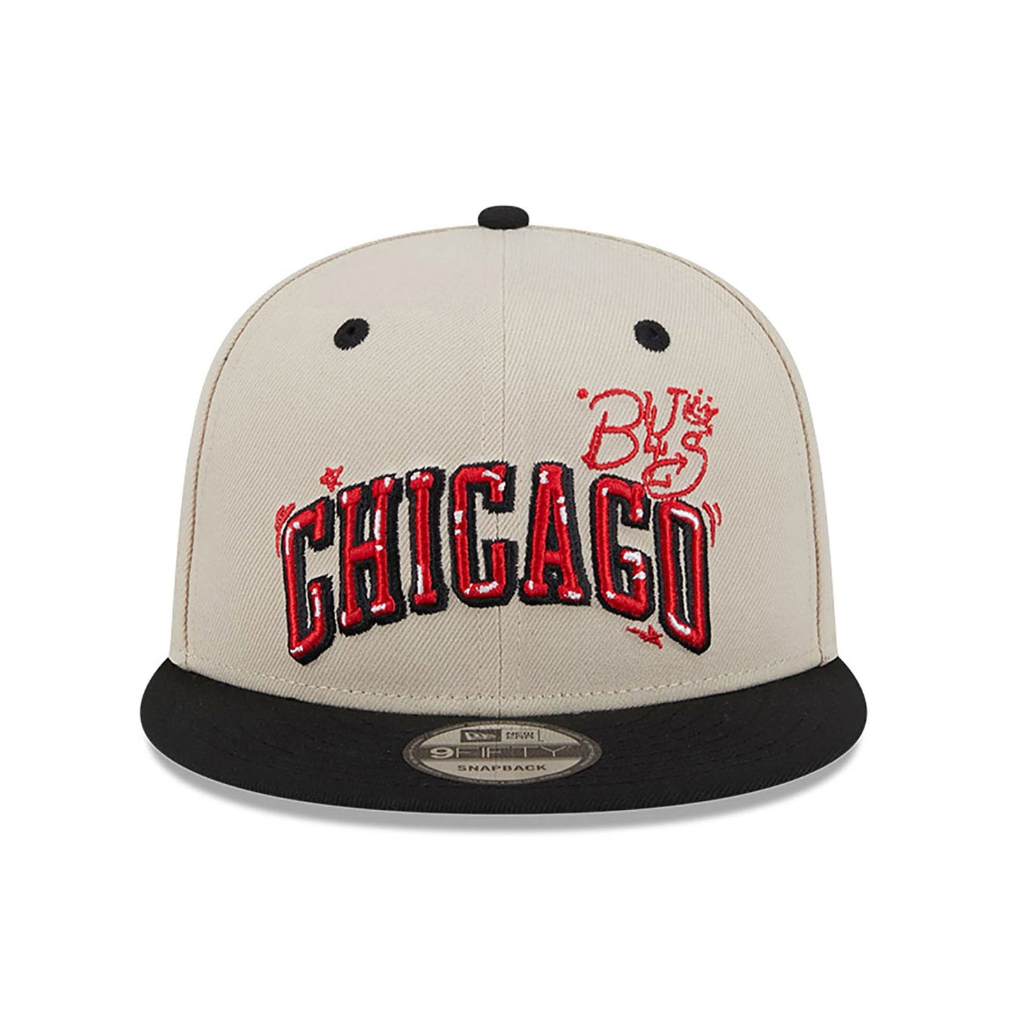 This is a Chicago Bulls Team Art Beige 9FIFTY Snapback Cap 3