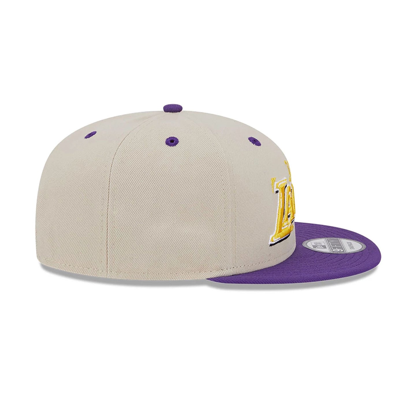 This is a LA Lakers Team Art Beige 9FIFTY Snapback Adjustable Cap 5