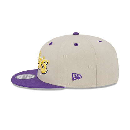 This is a LA Lakers Team Art Beige 9FIFTY Snapback Adjustable Cap 7