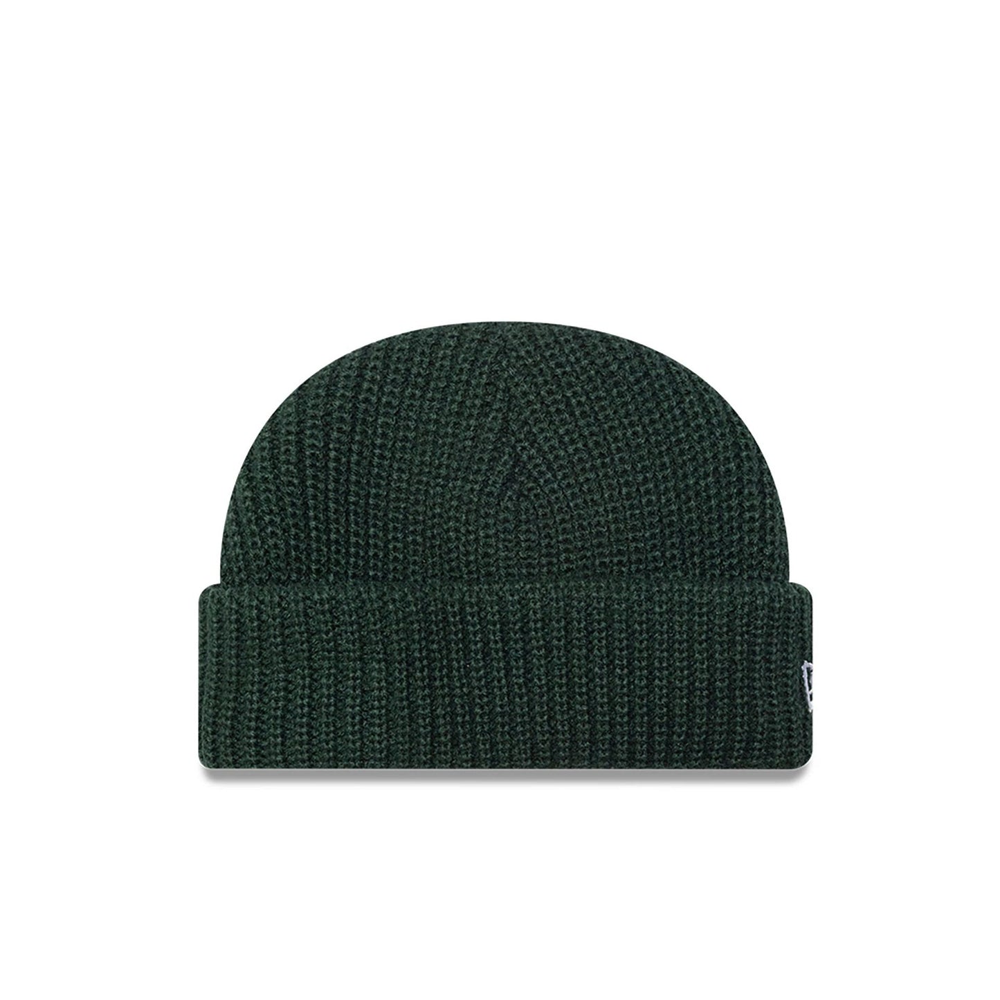 This is a New Era Ribbed Skully Knit Dark Green Beanie Hat 1