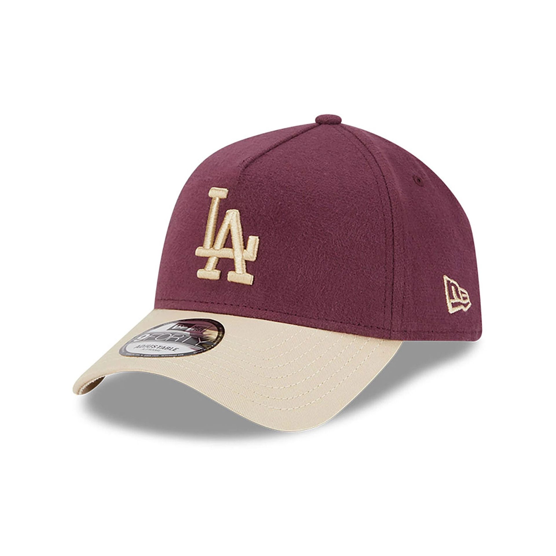 This is a LA Dodgers Moleskin Crown Dark Purple 9FORTY A-Frame Adjustable Cap 1