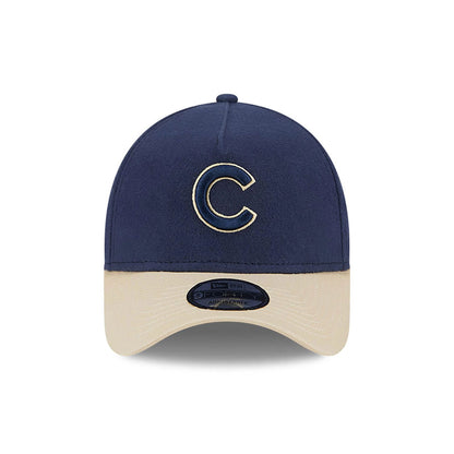 This is a Chicago Cubs Moleskin Crown Navy 9FORTY A-Frame Adjustable Cap 2