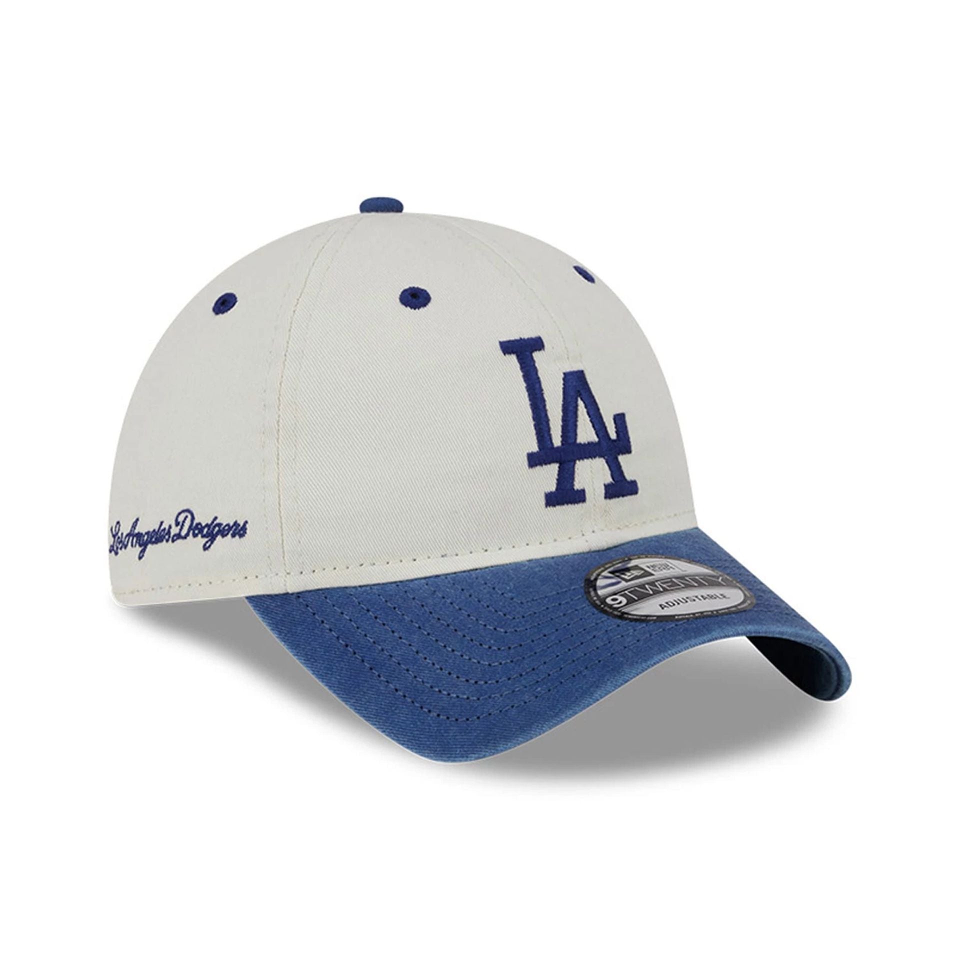 LA Dodgers Classic Sidescript White 9TWENTY Adjustable Cap